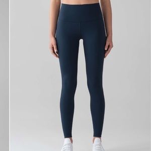 LULULEMON blue wunder under high rise tight